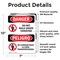 Signmission Do Not Walk Under Conveyor Bilingual Danger Sign, Vinyl Decal, 7in W x 10in L, 2PK OS-2PACK-DS-D-710-VS-1182 - alternate 2